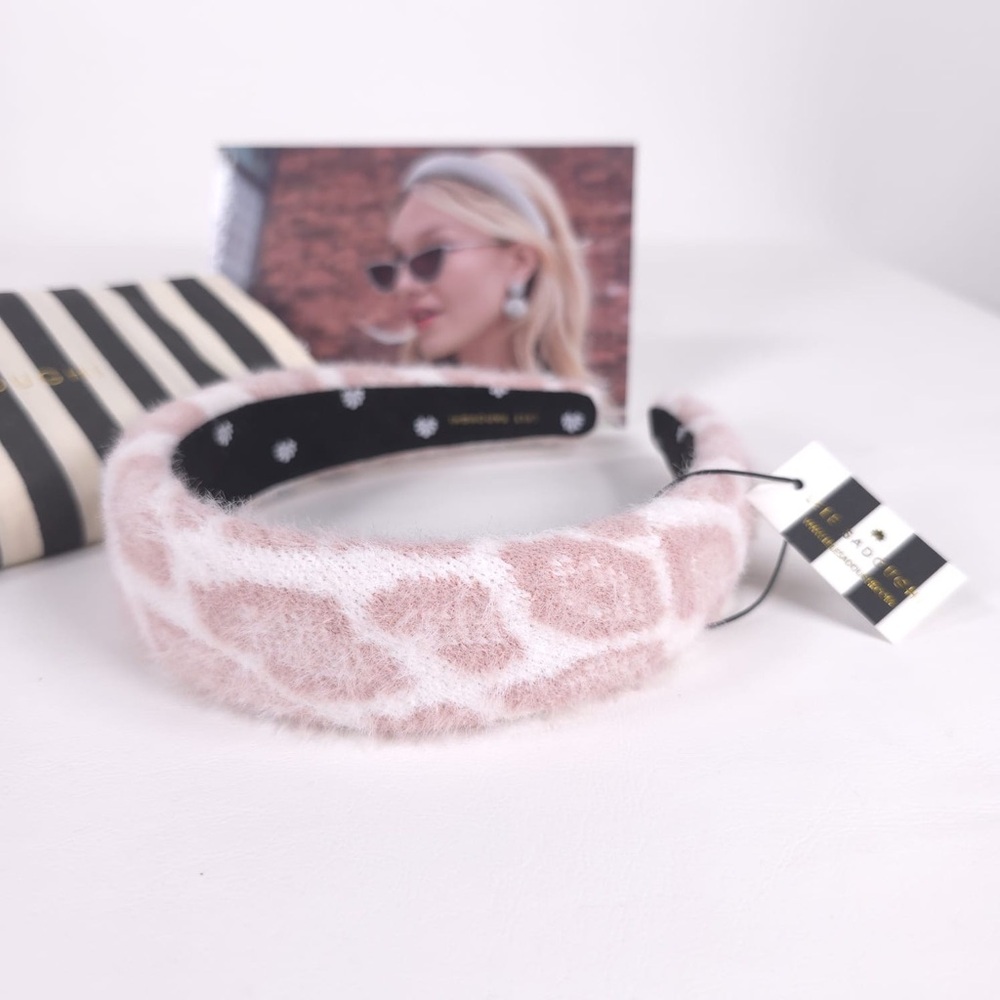 Lele Sadoughi New Leopard‎ Knit Alice Headband in Pink LSHA1214PL - Picture 8 of 16